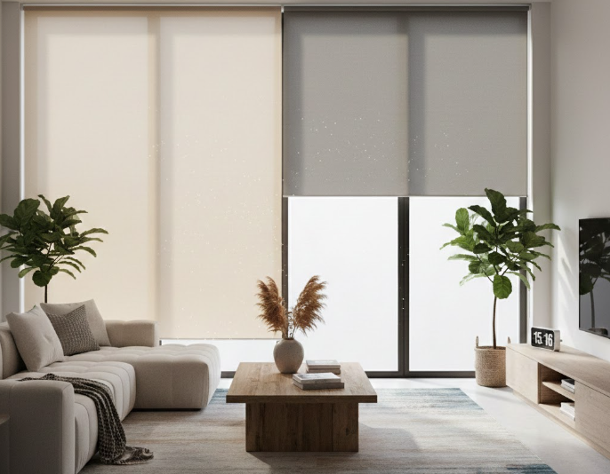 Double Roller Blinds for Sunshine Coast Homes Double Roller Blinds for Sunshine Coast Homes